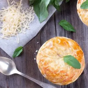 chicken mushroom & bacon pies