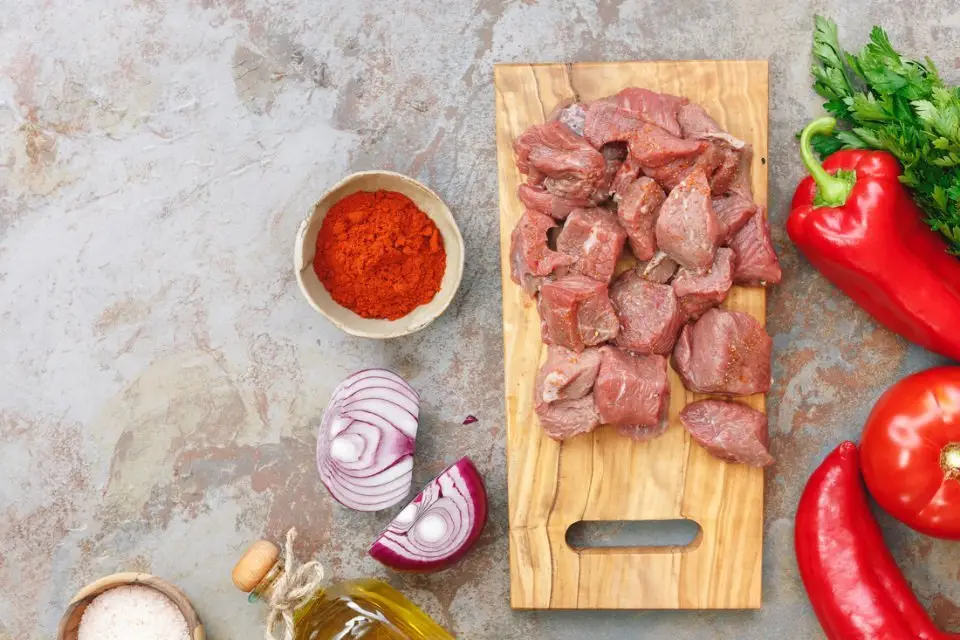 free range diced pork
