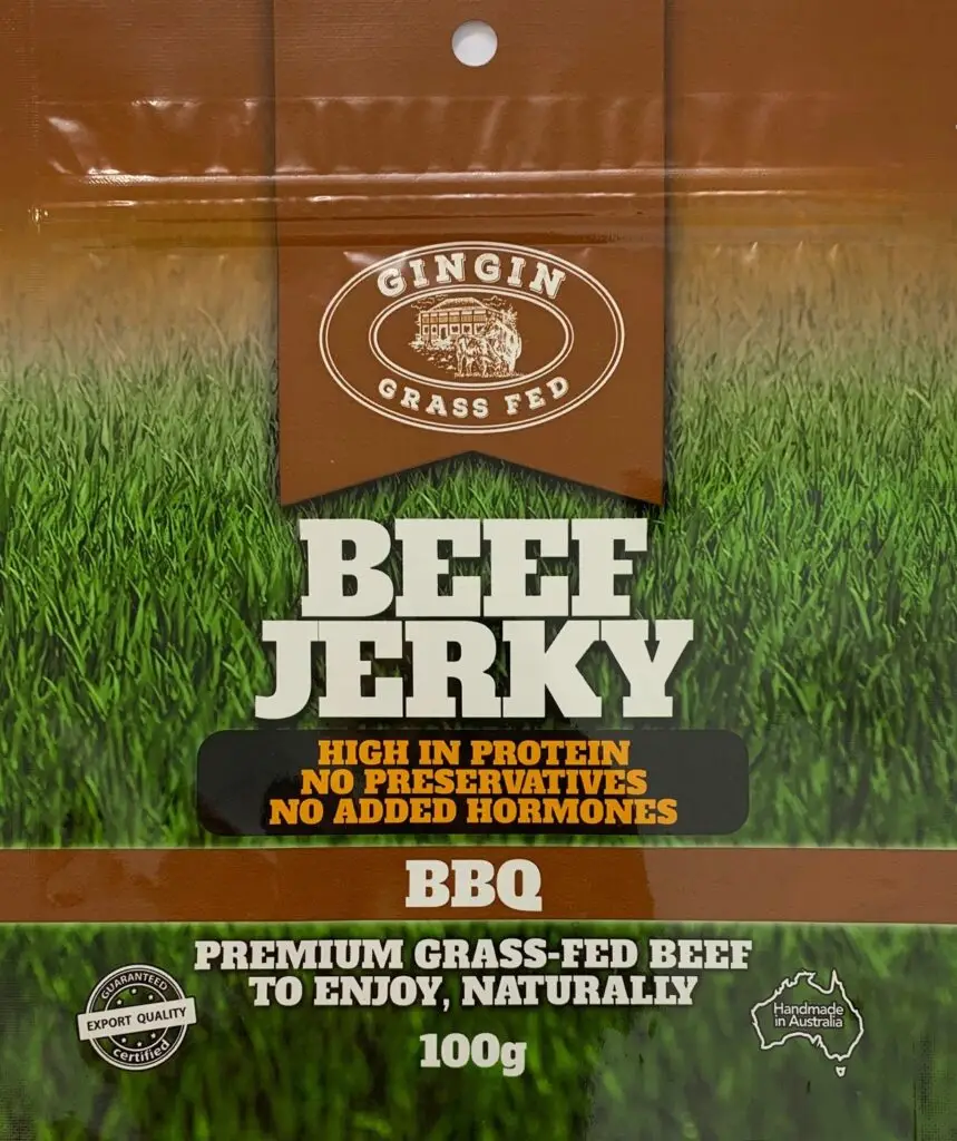 grass fed beef jerky bbq package