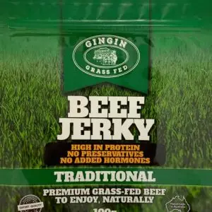 grass fed beef jerky traditional package