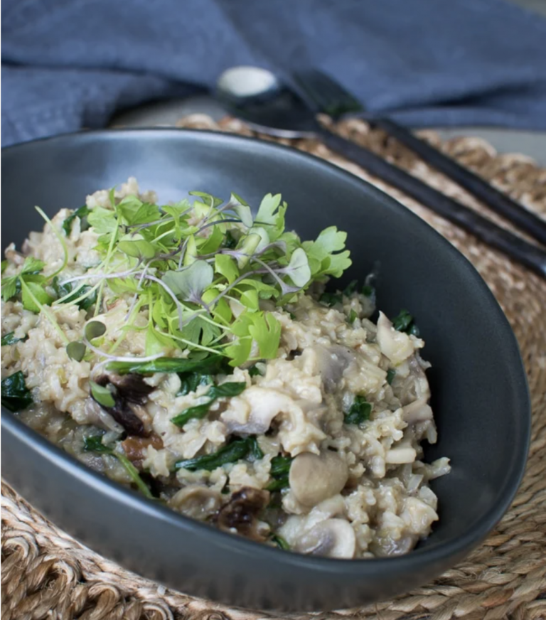 Chicken and Mushroom Brown Rice Risotto
