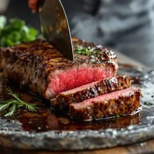 steak sliced