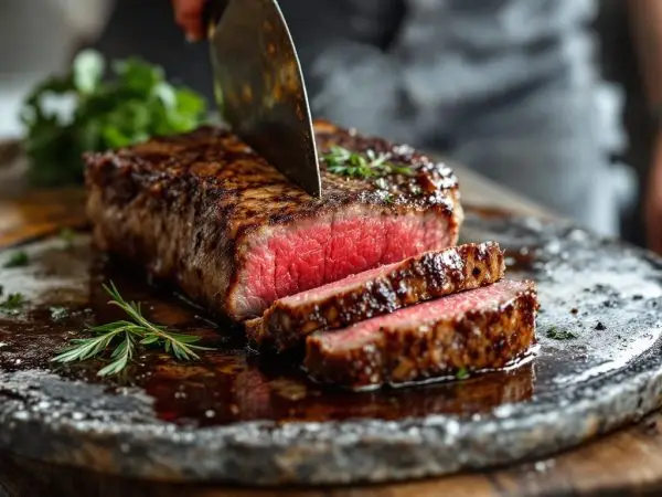 steak sliced
