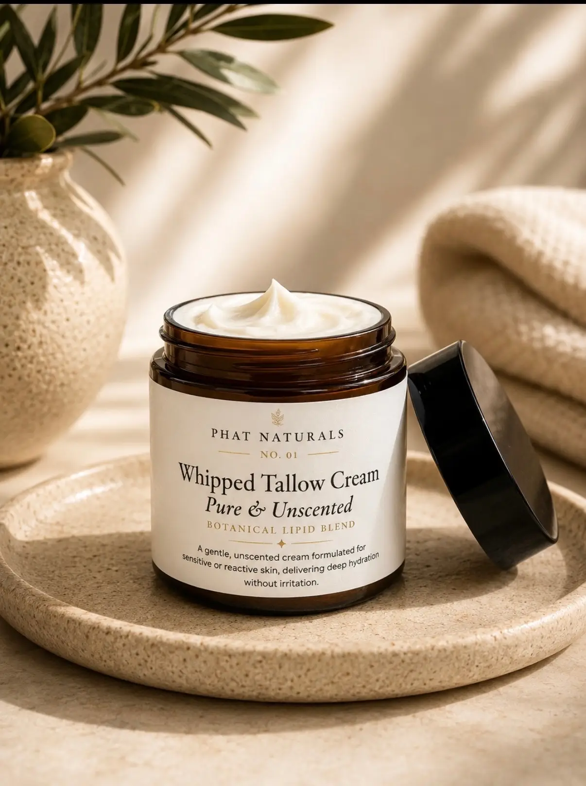 100% Whipped Grass-Fed & Finished Tallow Moisturiser