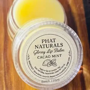 Phat Naturals Glossy Lip Balm – Cacao Mint 10g