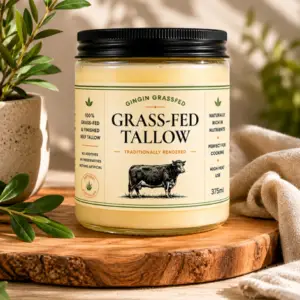 Grass-Fed Tallow Glass Jar 375ml